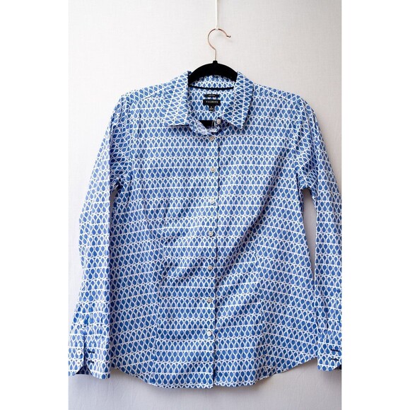Talbots womens 6 button down career blouse non-iron office basic casual business - Picture 1 of 8